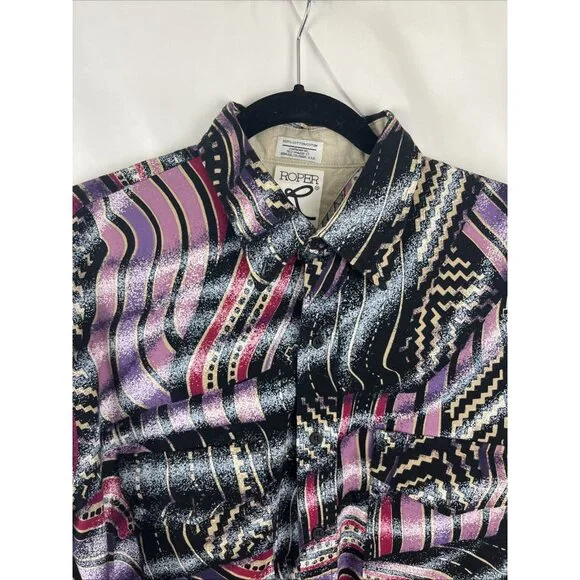 Roper Rodeo Multi-Colour & Patterned Western Cowboy Men's Size Large - Picture 2 of 8